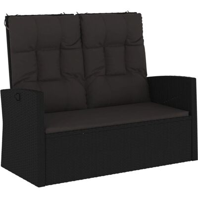 Ławka ogrodowa VidaXL - Regulowane oparcie, Syntetyczny rattan, Stal Ławka ogrodowa VidaXL - Regulowane oparcie, Syntetyczny rattan, Stal