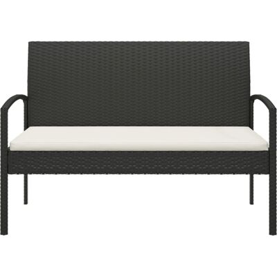 VIDAXL Gartenbank mit Kissen - Gartenbank aus Polyrattan VIDAXL Gartenbank mit Kissen - Gartenbank aus Polyrattan