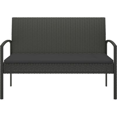 Vidaxl - Gartenschaukel mit Schwarzem Kissen - 105 cm Polyrattan Vidaxl - Gartenschaukel mit Schwarzem Kissen - 105 cm Polyrattan