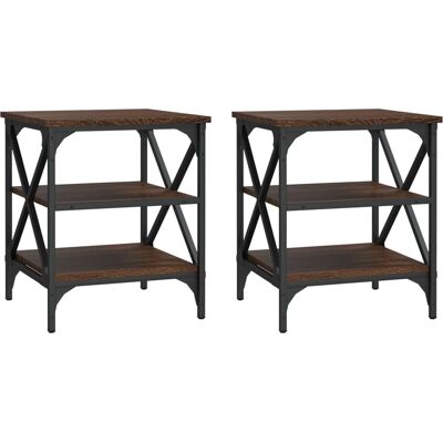 vidaXL Brauner Eichen 40x42x50cm TV-Schrank & Beistelltische - TV-Möbel vidaXL Brauner Eichen 40x42x50cm TV-Schrank & Beistelltische - TV-Möbel