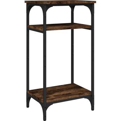 vidaXL Geräucherter Eichen-Beistelltisch - 35x30x60 cm/40x30x75 cm - Beistelltisch vidaXL Geräucherter Eichen-Beistelltisch - 35x30x60 cm/40x30x75 cm - Beistelltisch