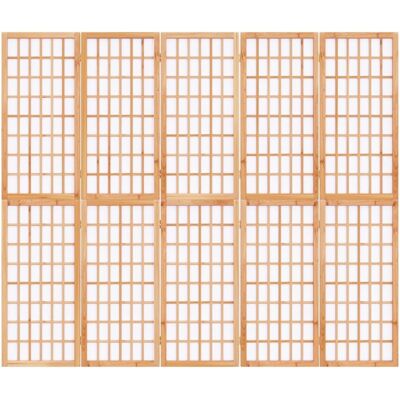 vidaXL Marron 200x170 cm Paravent japonais style Shoji 5 panneaux - Publicité vidaXL Marron 200x170 cm Paravent japonais style Shoji 5 panneaux - Publicité