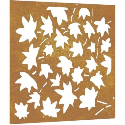 vidaXL Havevægdekoration - Ahornblad Stål 55x55cm Brun vidaXL Havevægdekoration - Ahornblad Stål 55x55cm Brun