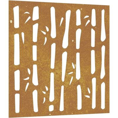 vidaXL Gartenwanddekoration 55x55 cm Cortenstahl Bambus Design Braun - Garten Wanddekoration vidaXL Gartenwanddekoration 55x55 cm Cortenstahl Bambus Design Braun - Garten Wanddekoration