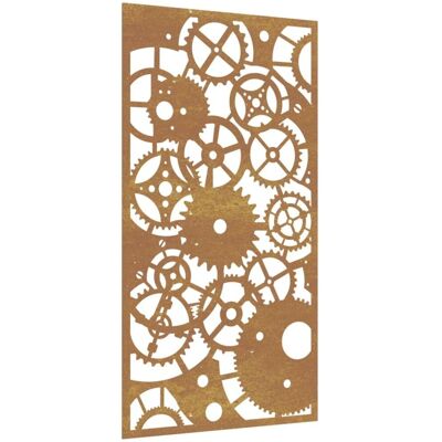 vidaXL Havevægdekoration 105x55 cm Corten Stål Tandhjul Design - Havevægdekoration vidaXL Havevægdekoration 105x55 cm Corten Stål Tandhjul Design - Havevægdekoration