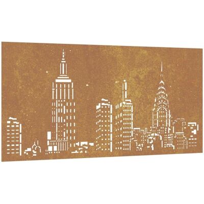 vidaXL Gartengestaltung 105x55 cm Cortenstahl Skyline Design - Gartenwanddeko vidaXL Gartengestaltung 105x55 cm Cortenstahl Skyline Design - Gartenwanddeko