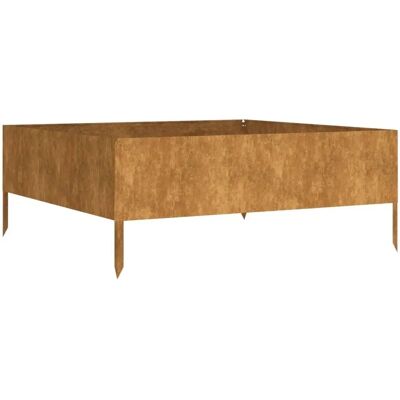 vidaXL Hochbeet 100x100x41 cm Witterungsbeständiger Stahl/Braun vidaXL Hochbeet 100x100x41 cm Witterungsbeständiger Stahl/Braun