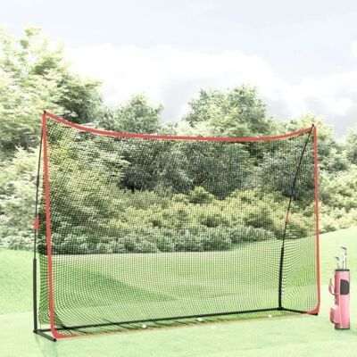 vidaXL Golf Trainingsnet Zwart en Rood 305x91x213 cm Polyester - Golf Trainingsnet vidaXL Golf Trainingsnet Zwart en Rood 305x91x213 cm Polyester - Golf Trainingsnet