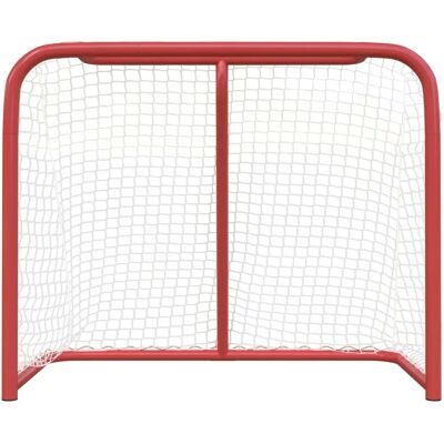 vidaXL Bramki do hokeja Czerwona i Biała - 183x71x122 cm - Bramki do hokeja vidaXL Bramki do hokeja Czerwona i Biała - 183x71x122 cm - Bramki do hokeja