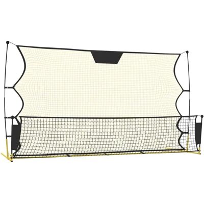 vidaXL Fodbold Tilbagekasternet Sort og Gul 183x85x120 cm Polyester - Fodbold Tilbagekasternet vidaXL Fodbold Tilbagekasternet Sort og Gul 183x85x120 cm Polyester - Fodbold Tilbagekasternet