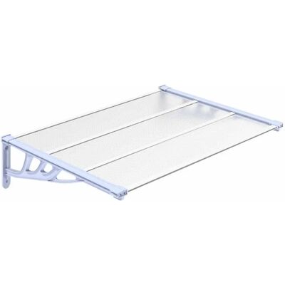 vidaXL Grey and Transparent Polycarbonate Door Canopy 122x90 cm vidaXL Grey and Transparent Polycarbonate Door Canopy 122x90 cm
