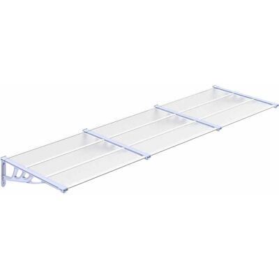 vidaXL Door Canopy Grey and Transparent Polycarbonate - Door Canopy vidaXL Door Canopy Grey and Transparent Polycarbonate - Door Canopy