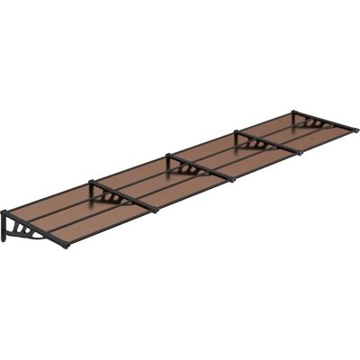 vidaXL Schwarzes Polycarbonat Türvordach 396x90 cm - Türtyp vidaXL Schwarzes Polycarbonat Türvordach 396x90 cm - Türtyp