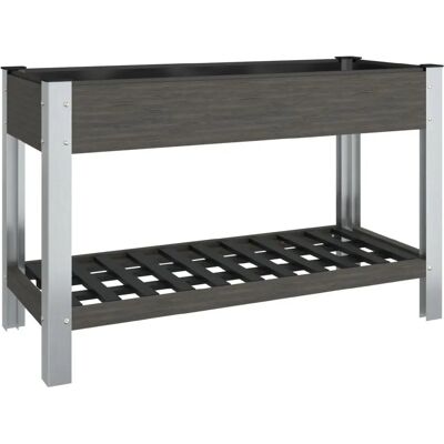 vidaXL Hochbeet mit Regal Grau 120x50x75 cm - Hochbeet vidaXL Hochbeet mit Regal Grau 120x50x75 cm - Hochbeet