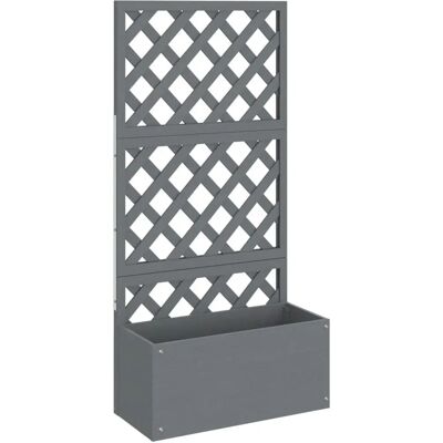 vidaXL Spalier mit Blumenkasten Grau 65x33x135 cm WPC - Gartenblumenkasten vidaXL Spalier mit Blumenkasten Grau 65x33x135 cm WPC - Gartenblumenkasten