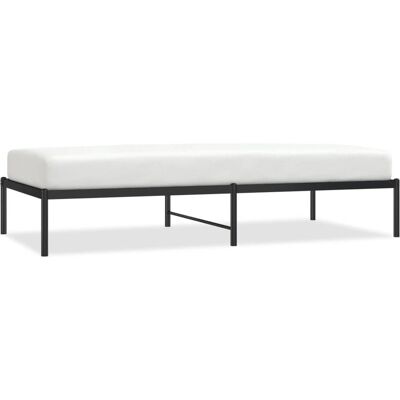 vidaXL Metallbettgestell - Schwarz - 90x190 cm - Bettart vidaXL Metallbettgestell - Schwarz - 90x190 cm - Bettart