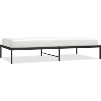 vidaXL Bettgestell - 135x190 cm - Schwarz - Metall vidaXL Bettgestell - 135x190 cm - Schwarz - Metall
