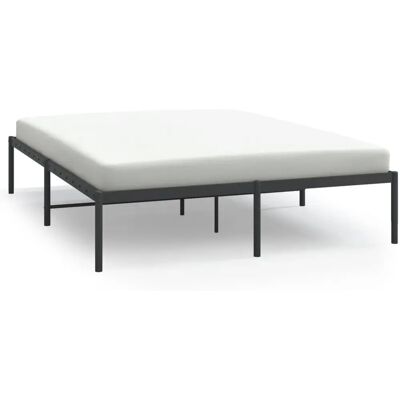 vidaXL Metallbett 140x190cm Schwarz mit Stauraum & Unterstützung vidaXL Metallbett 140x190cm Schwarz mit Stauraum & Unterstützung