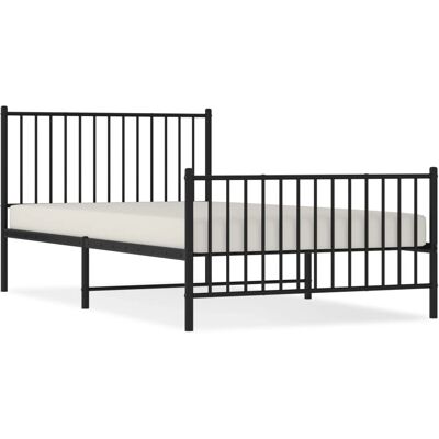 vidaXL metallivuodekehys pää- ja jalkapaneelilla - 107x203 cm patjalle vidaXL metallivuodekehys pää- ja jalkapaneelilla - 107x203 cm patjalle