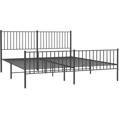 vidaXL metallinen sängynrunko päätyllä - Musta, 183x213 cm vidaXL metallinen sängynrunko päätyllä - Musta, 183x213 cm