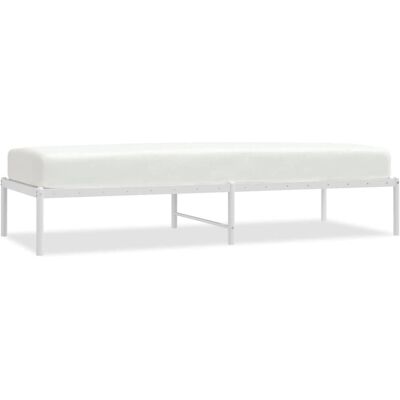 vidaXL 350903 Bettgestell - Metallbettgestell Weiß 75x190 cm vidaXL 350903 Bettgestell - Metallbettgestell Weiß 75x190 cm