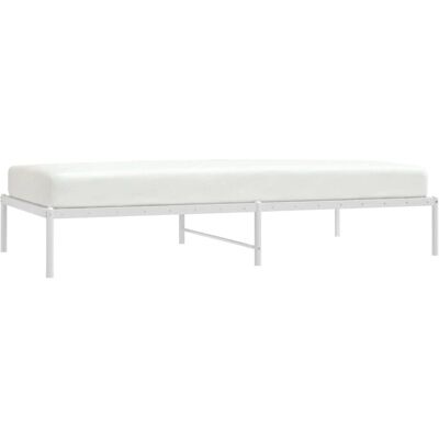 vidaXL Metaal Bedframe Wit 100x200 cm - Bedframe vidaXL Metaal Bedframe Wit 100x200 cm - Bedframe