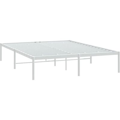 vidaXL metalen bedframe - Klassiek wit 140x200 cm - Bed vidaXL metalen bedframe - Klassiek wit 140x200 cm - Bed