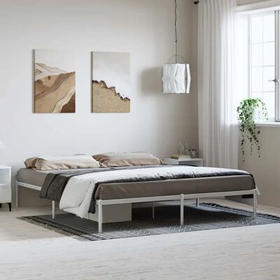 vidaXL metallinen sänkykehys valkoinen 183x213 cm - Sänky vidaXL metallinen sänkykehys valkoinen 183x213 cm - Sänky