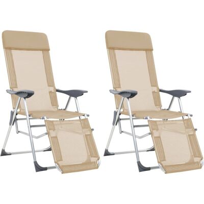 VidaXL Outdoor Chair - Aluminium Creme - Gartenstuhl VidaXL Outdoor Chair - Aluminium Creme - Gartenstuhl
