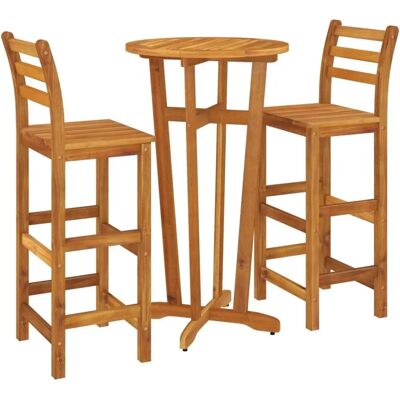 vidaXL 3-tlg. Gartenbar-Set Massivholz Akazie - Braun vidaXL 3-tlg. Gartenbar-Set Massivholz Akazie - Braun