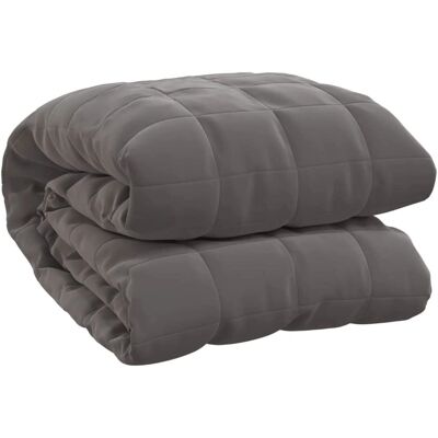 vidaXL Gewichtsdecke grau 220x240 cm 15 kg Stoff vidaXL Gewichtsdecke grau 220x240 cm 15 kg Stoff
