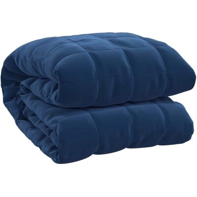 vidaXL Gewichtsdecke blau 140x200 cm 6 kg Stoff vidaXL Gewichtsdecke blau 140x200 cm 6 kg Stoff