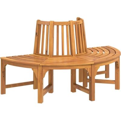 vidaXL Eukalyptus Baum Bank - 160x80x92cm - Natürlicher Schatten vidaXL Eukalyptus Baum Bank - 160x80x92cm - Natürlicher Schatten