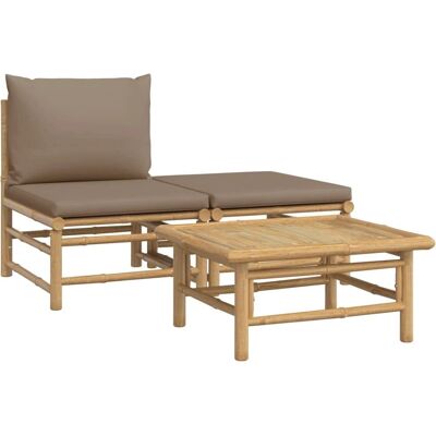 Maisonchic Bamboe Tuinmeubel Set - Modular Lounge - Taupe Maisonchic Bamboe Tuinmeubel Set - Modular Lounge - Taupe