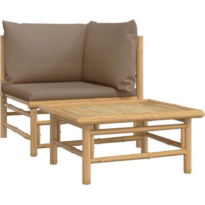 VidaXL Outdoor Bambus Garten Lounge-Set - Gartenmöbel VidaXL Outdoor Bambus Garten Lounge-Set - Gartenmöbel