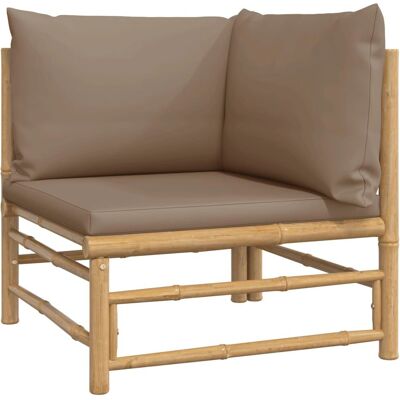 VidaXL Außen-Ecksofa aus Bambus - 65x69x69 cm VidaXL Außen-Ecksofa aus Bambus - 65x69x69 cm