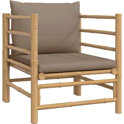 Sofa ogrodowy z bambusa Maisonchic - Szary taupe - Sofa ogrodowy Sofa ogrodowy z bambusa Maisonchic - Szary taupe - Sofa ogrodowy