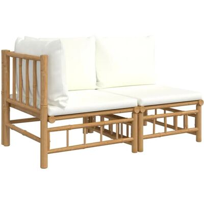 vidaXL Bambus Gartenmöbel-Set - Modulares Outdoor-Sitzmöbel vidaXL Bambus Gartenmöbel-Set - Modulares Outdoor-Sitzmöbel