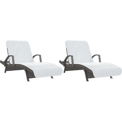 vidaXL Hvide 75x200cm Strandhåndklæder - Strandhåndklæder vidaXL Hvide 75x200cm Strandhåndklæder - Strandhåndklæder
