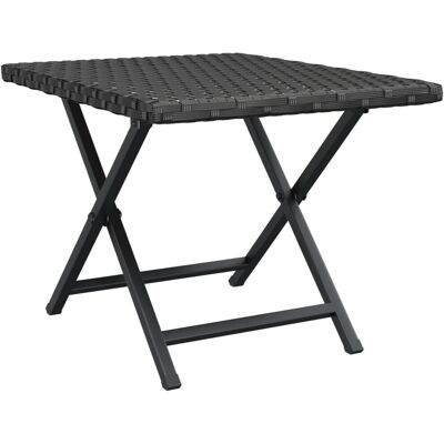 vidaXL Klapptisch Schwarz 45x35x32 cm Poly Rattan Gartentisch vidaXL Klapptisch Schwarz 45x35x32 cm Poly Rattan Gartentisch