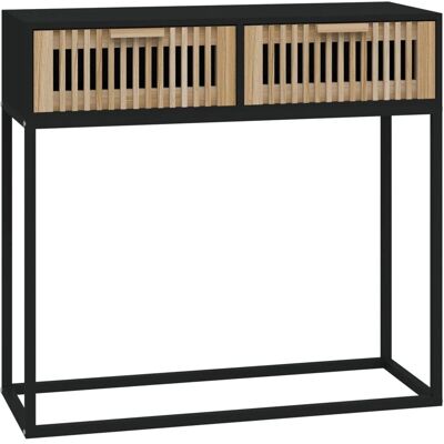 vidaXL Schwarzer Konsolentisch 80x30x75cm - Beistelltisch vidaXL Schwarzer Konsolentisch 80x30x75cm - Beistelltisch