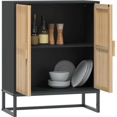 vidaXL Schwarzes Sideboard 60x30x75 cm Holzwerkstoff - Sideboard vidaXL Schwarzes Sideboard 60x30x75 cm Holzwerkstoff - Sideboard