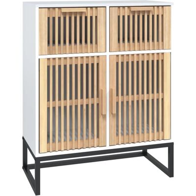 VIDAXL Credenza - 60x30x75cm - Valkoinen - Puinen säilytyskaluste VIDAXL Credenza - 60x30x75cm - Valkoinen - Puinen säilytyskaluste