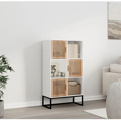 Maisonchic Korkeasäilytyskaappi - 70x35x125cm Valkoinen Skandinaavinen Muotoilu Maisonchic Korkeasäilytyskaappi - 70x35x125cm Valkoinen Skandinaavinen Muotoilu