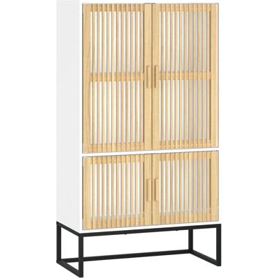 vidaXL Blanc Meuble en Bois d'Ingénierie - Buffet - Publicité vidaXL Blanc Meuble en Bois d'Ingénierie - Buffet - Publicité