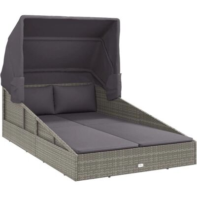 Maisonchic Graue Sonnenliege - Faltbares Dach, Langlebiges Material, Stabiles Gestell Maisonchic Graue Sonnenliege - Faltbares Dach, Langlebiges Material, Stabiles Gestell
