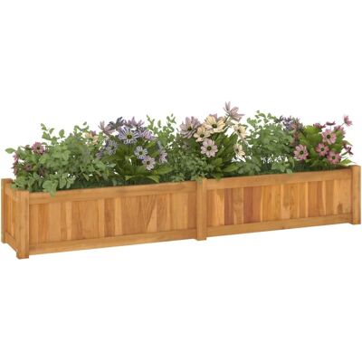 vidaXL Holz Hochbeet Pflanzkübel - 150x30x25cm - Gartendekor vidaXL Holz Hochbeet Pflanzkübel - 150x30x25cm - Gartendekor
