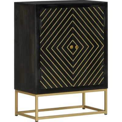 vidaXL 352042 Aparador negro y dorado - Mueble de sala vidaXL 352042 Aparador negro y dorado - Mueble de sala