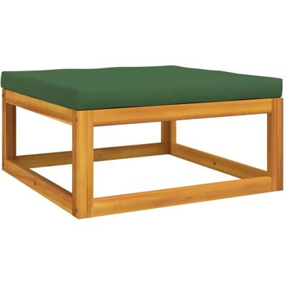 vidaXL Gartensitzbank - Akazien Holz, Grüne Kissen, Modulares Design vidaXL Gartensitzbank - Akazien Holz, Grüne Kissen, Modulares Design