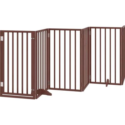 vidaXL Hundezaun mit Tür, zusammenklappbar 300cm braun vidaXL Hundezaun mit Tür, zusammenklappbar 300cm braun